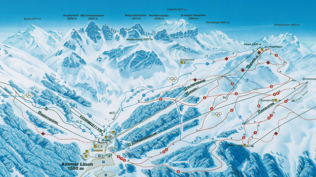 Axamer Lizum Piste Map